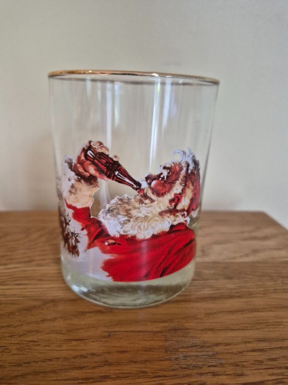 Coke A Cola Santa Claus Glass